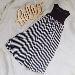 Striped navy blue dress